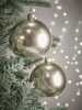 NEW Four Large Handblown Glass Baubles - Gold