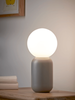 NEW Frosted Globe Table Lamp - Grey