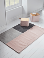 NEW Grey & Blush Block Rug