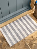 NEW Grey & White Stripe Doormat