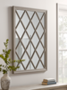 NEW Grey Trellis Window Mirror