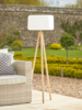 NEW Indoor Outdoor Solar Tripod Floor Lamp