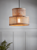 NEW Layered Rattan Webbing Pendant