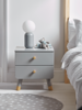 NEW Lowen Bedside Table - Soft Grey