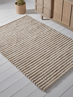 NEW Natural Striped Jute Rug