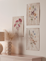 NEW Pressed Flower Canvas Triptych
