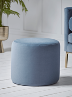 NEW Rene Pouffe - Blue Grey