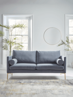 NEW Rene Velvet Sofa - Blue Grey