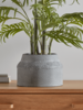 NEW Tapered Grey Metal Planter