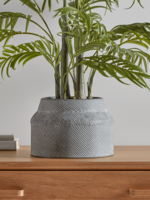 NEW Tapered Grey Metal Planter