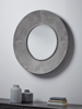 NEW Textured Monochrome Round Mirror