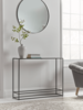 NEW Textured Topped Metal Console - Burnished Silver