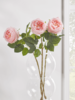 NEW Three Faux Rose Stems - Blush
