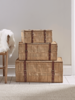 NEW Three Flat Rattan Trunks