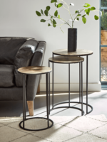 NEW Three Gold Textured Nesting Tables