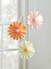 NEW Three Hanging Paper Flowers
