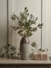NEW Three Indoor Outdoor Lit Faux Olive Leaf Sprays