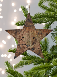 NEW Three Large Burnished Copper Stars