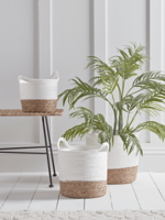 NEW Three White & Natural Seagrass Baskets