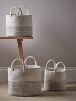 NEW Three Woven Fabric Baskets