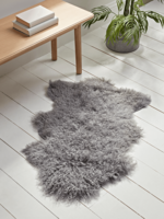 NEW Tibetan Sheepskin Rug - Slate