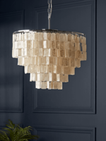 NEW Tiered Capiz Chandelier