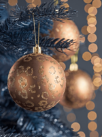 NEW Twelve Glittered Leopard Print Shatterproof Baubles