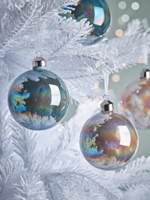 NEW Twelve Lustre Glass Baubles