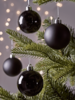 NEW Twelve Small Shatterproof Baubles - Black
