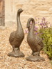 NEW Two Decorative Geese Sculptures