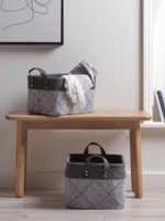NEW Two Woven Felt Baskets