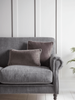 NEW Velvet Piped Rectangular Cushion - Grey