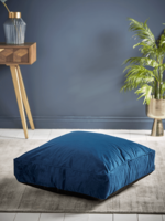 NEW Velvet Square Floor Cushion - Navy