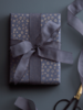 NEW Voile Wired Ribbon - Charcoal