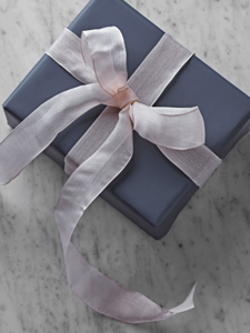 NEW Voile Wired Ribbon - Soft Blush