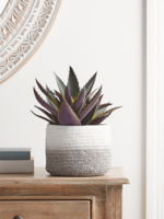NEW Woven Concrete Planter