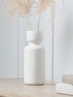 Open Bottle Vase - White