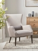 Pinstriped Tall Armchair