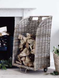 Rattan Log Trolley