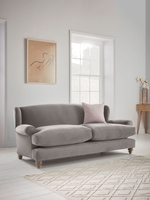 Rex Three Seater Sofa - Soft Grey Velvet