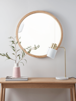 Round Oak Mirror
