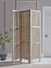 Round Rattan & Wood Screen
