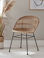 Rounded Wicker Dining Chair