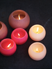 Rustic Globe Hurricane Candle - pink blossom NEW