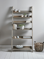 Rustic Wooden Ladder Shelf - Wide