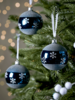 Six Midnight Snowflake Border Baubles
