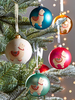 Six Multi Alpaca Glass Baubles