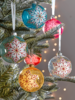 Six Multi Snowflakes Baubles