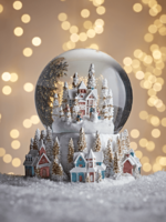 Snowy Village Musical Snowglobe