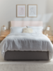 Soft Blush Washed Linen Loose Cover & Headboard Set - Kingsize